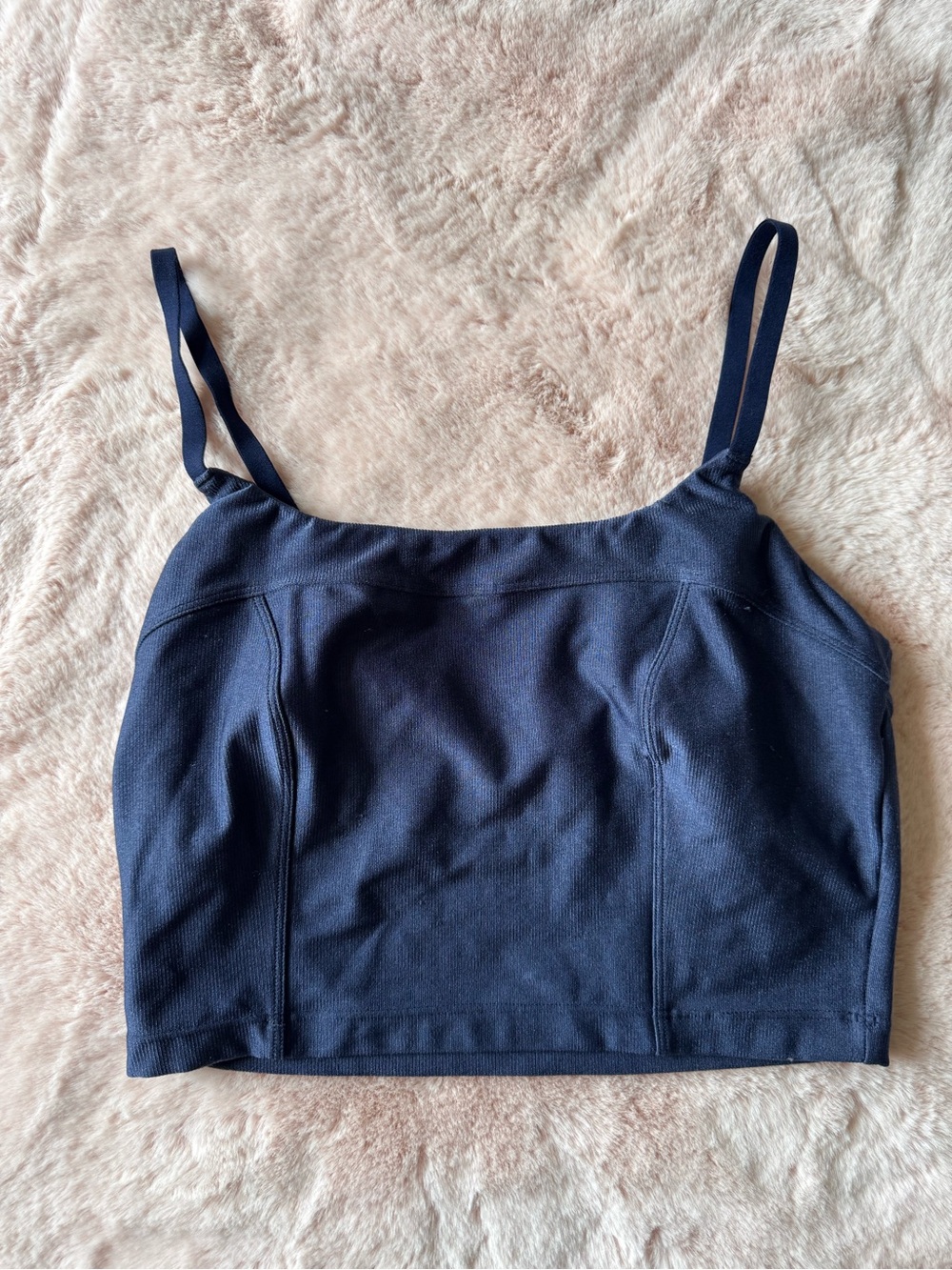 OFFLINE By Aerie Corset Sports Bra Navy Blue Size Small Longline